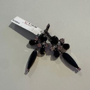 Mariana Black and white Floral Earrings